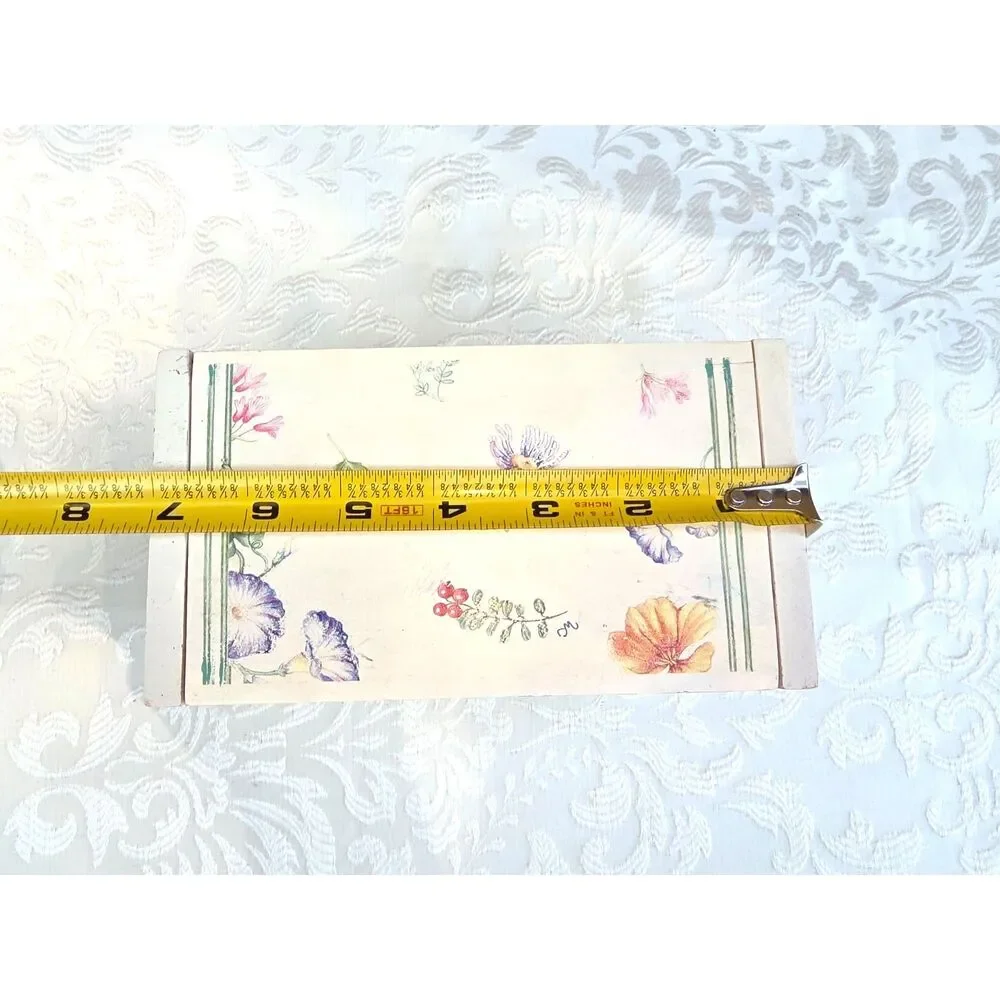 Vintage Kamenstein wood recipe box Floral Butterfly Cottage Decor Grandma Decor